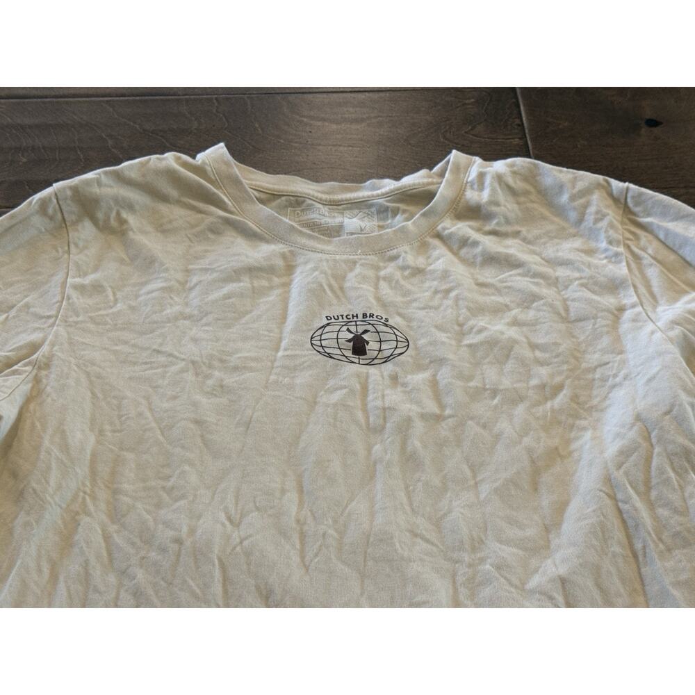 Dutch Bros Unisex Beige It's All Good Long Sleeve Tee Shirt Size L 100% Cotton - Picture 6 of 9